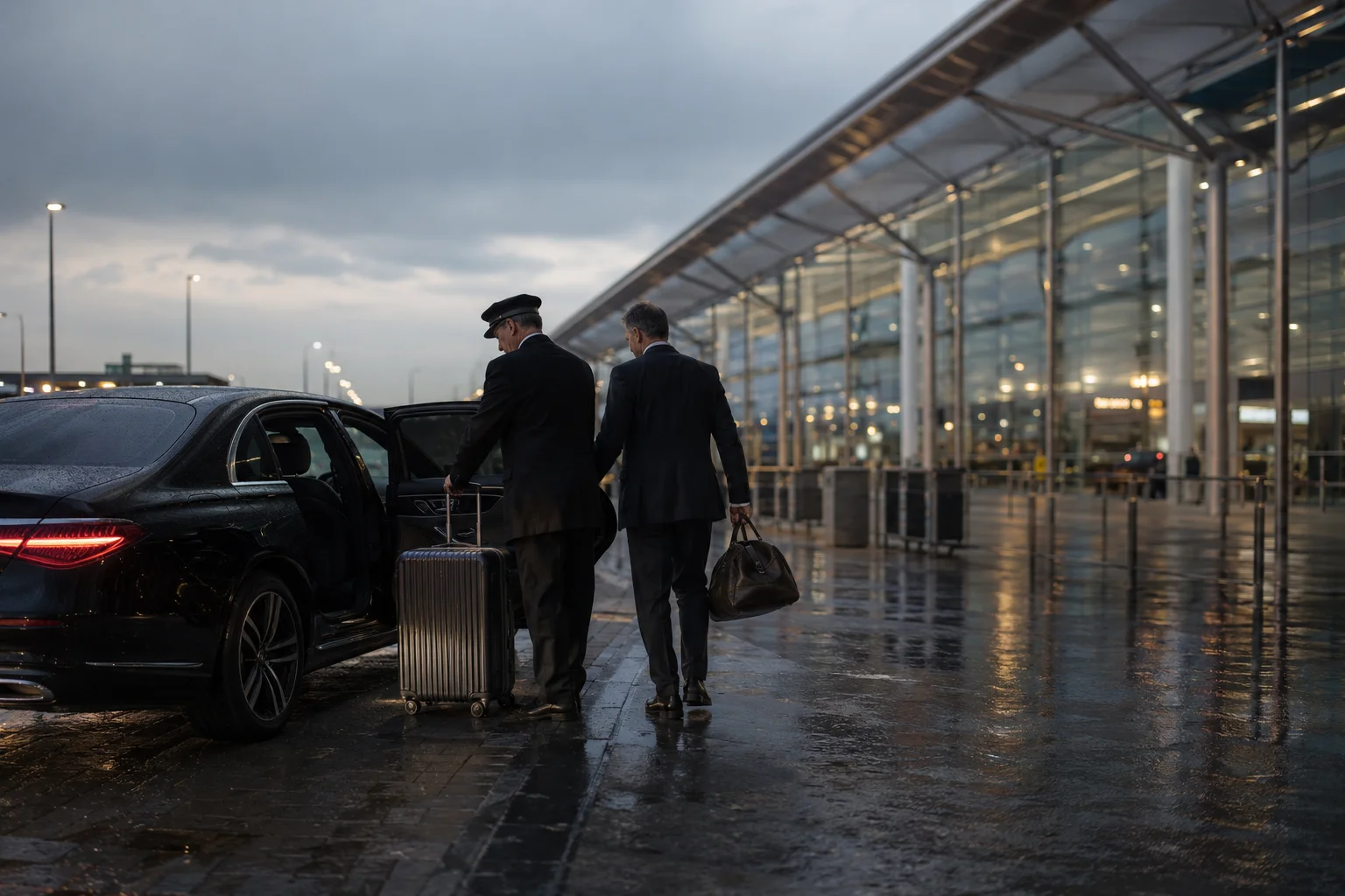 Airport chauffeur transfer coordination