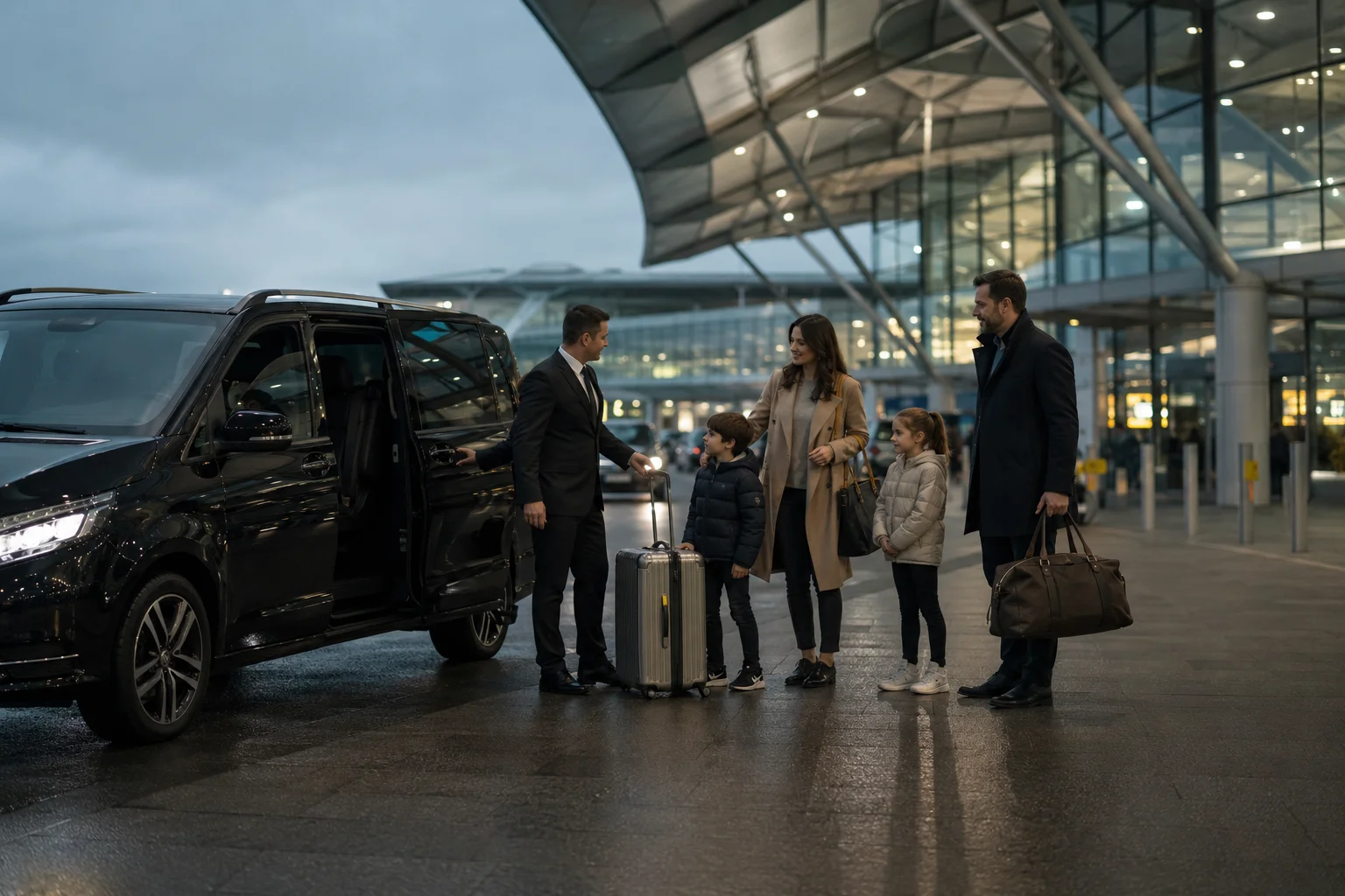 Event transport coordination for guest arrivals and departures