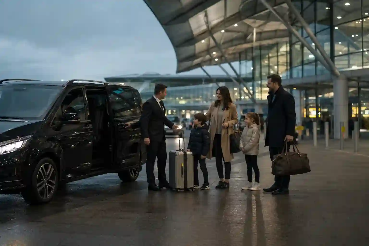 Event transport coordination for guest arrivals and departures